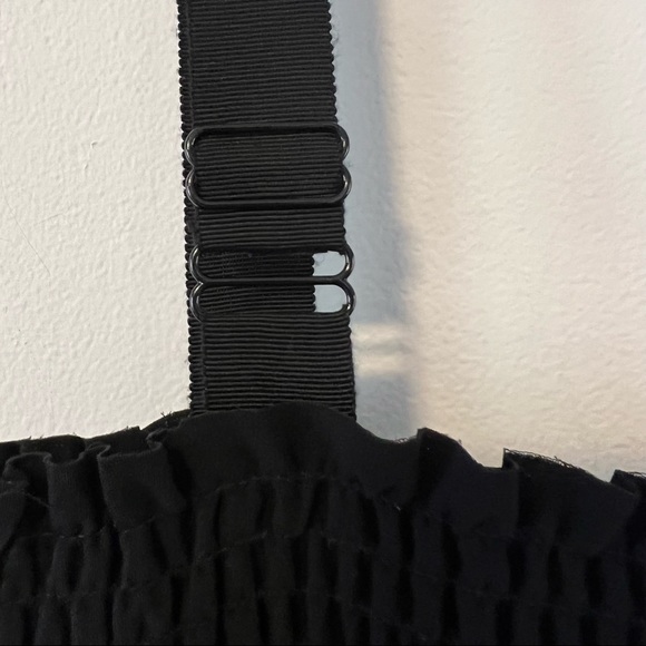 CINQ A SEPT Kaira Top, Black Asymmetrical Tank with Thick Straps - Picture 8 of 11